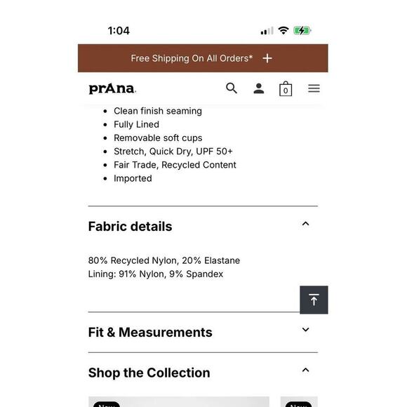 NWTS PrAna Women’s Mallorca One Piece Swimsuit / Size-Medium - Picture 15 of 16